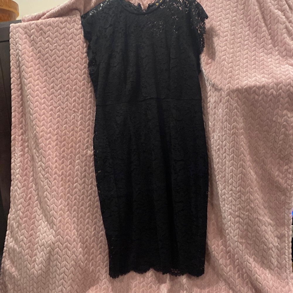 Solid black lace overlay NWT!